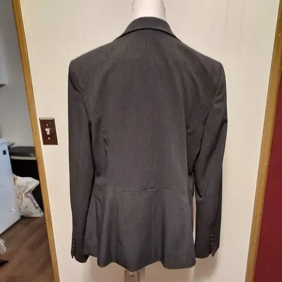 Liz Claiborne 12 EX cond pit to pit 19 1/2 length 25 Dark Grey - Picture 2 of 4